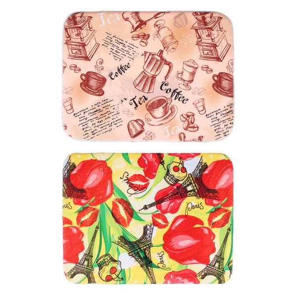 Vetta коврик для сушки посуды микрофибра, 0,9см, 50x40см, 3 дизайна