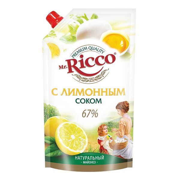 Майонез С лимонным соком 67% дой-пак 400мл Mr.Ricco