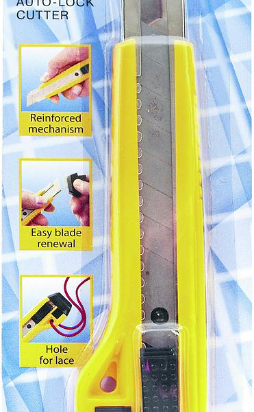 Нож канцелярский с автоматической фиксацией лезвия ErichKrause Universal, 18 мм