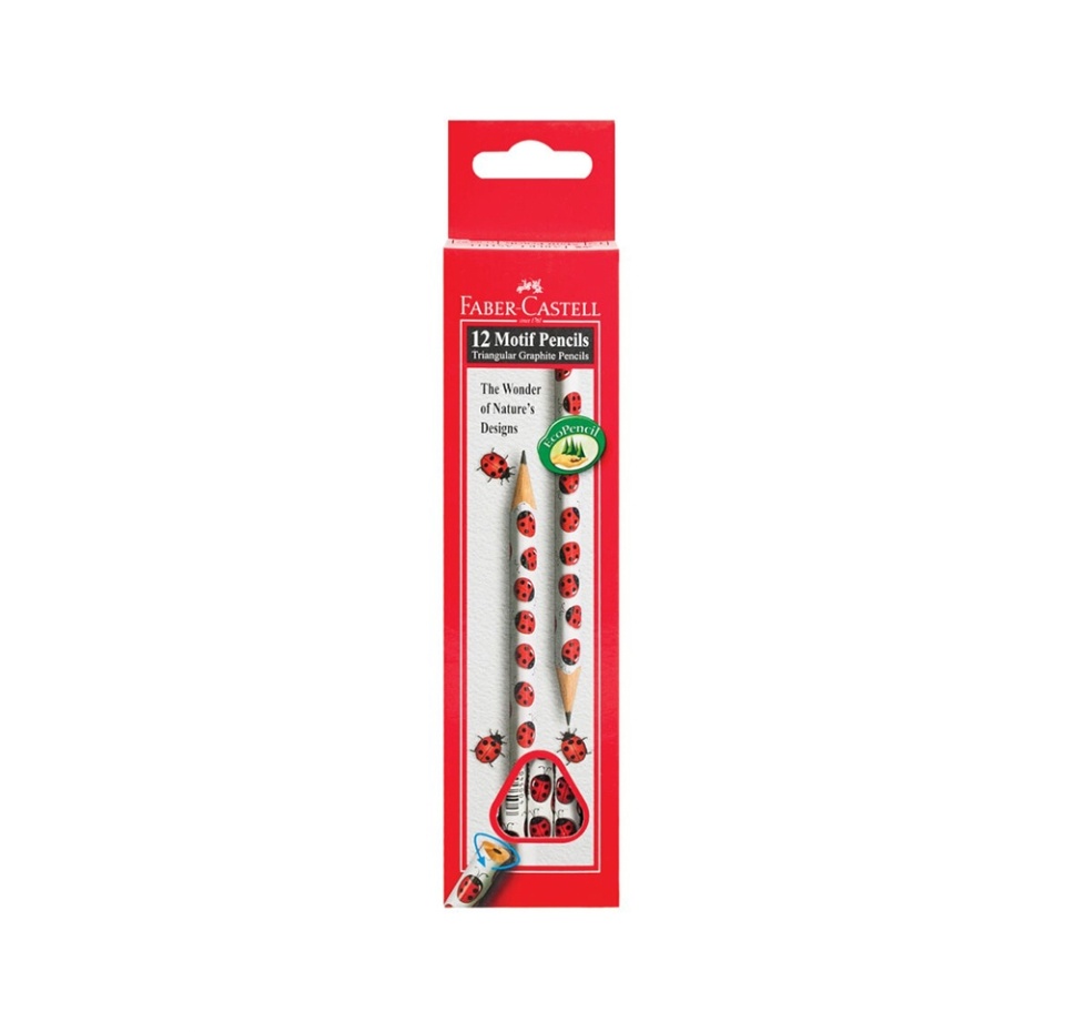 

Карандаши Faber-Castell Triangular Ladybird B чернографитовый трёхгранный 12 шт.
