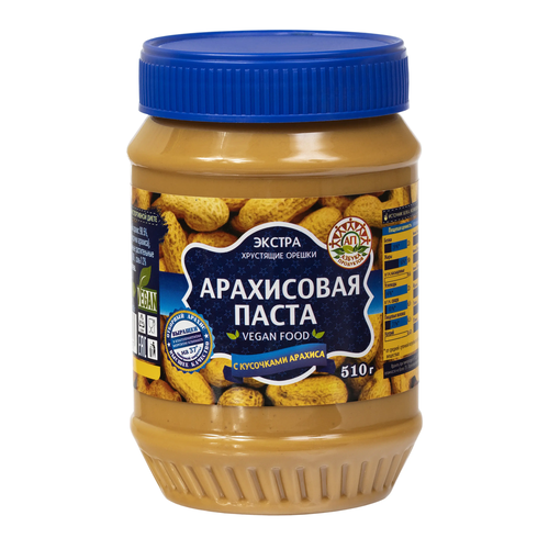 

Арахисовая паста Азбука продуктов Экстра с кусочками арахиса, 510 г