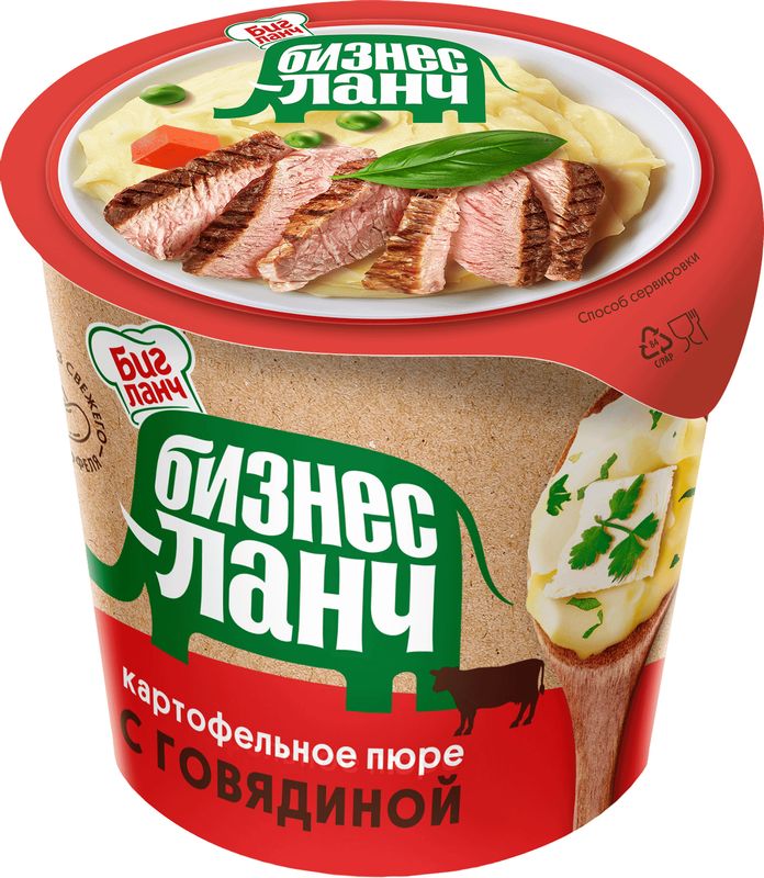 

Пюре картофельное Бизнес Ланч с говядиной 40 г