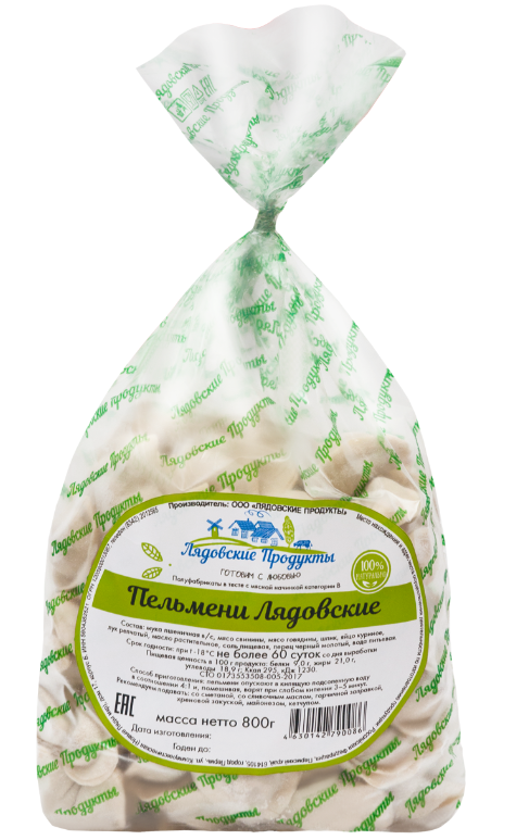 

Пельмени Лядовские продукты Лядовские 800 г