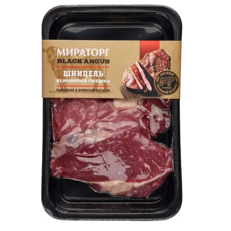 

Шницель из мраморной говядины Мираторг Black Angus, 430 г