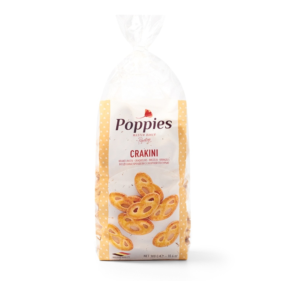 

Печенье Poppies Crakini в форме кренделя 300 г