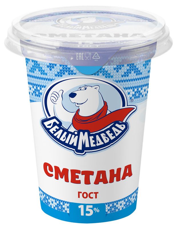 

Сметана Белый Медведь 15% 300 г