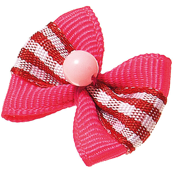 V.I.Pet бантик алый с полоской 2 шт.