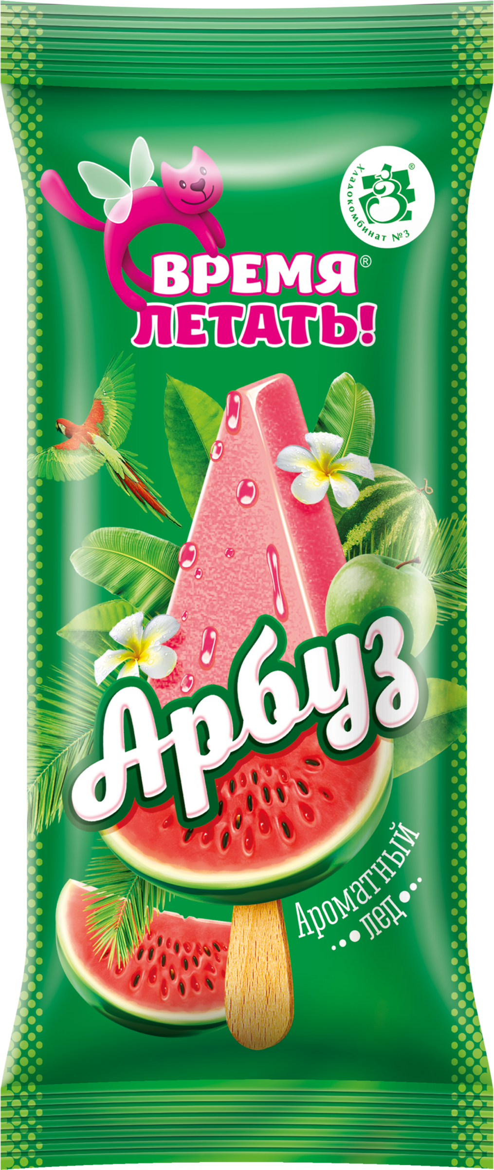 

Фруктовый лед Время летать арбуз и яблоко, 60 г