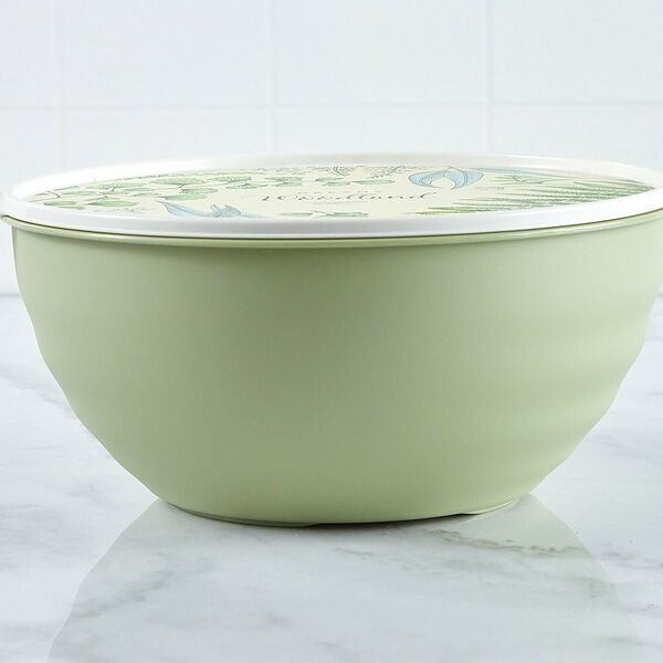 Миска с крышкой phibo Wave, 24,5х10,5х22,3 см, цвет зеленый