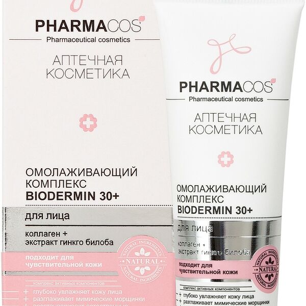 Крем для лица Pharmacos Biodermin Eyes омолаживающий 30+ 50 мл