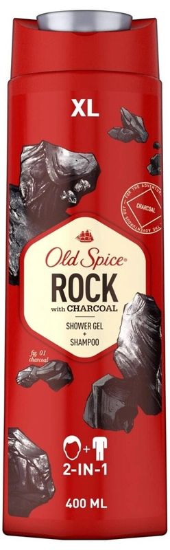 

Гель-шампунь мужской Old Spice 2 в 1 Rock with charcoal 400 мл