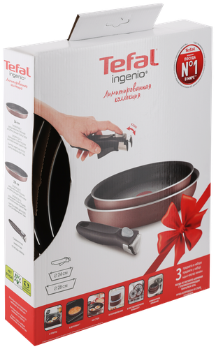 

Набор посуды Tefal Ingenio Red 24 и 28 см