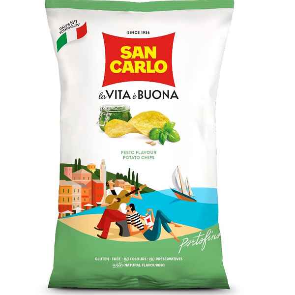 Чипсы со вкусом соуса песто ТМ San Carlo