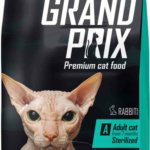 Корм для стерилизованных кошек Grand Prix с кроликом и рисом