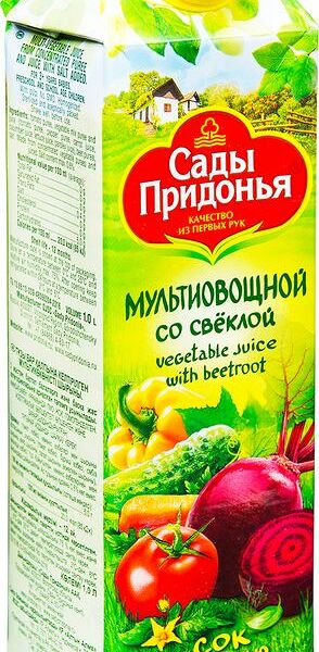 Сок Сады Придонья Мультиовощной со свеклой с мякотью