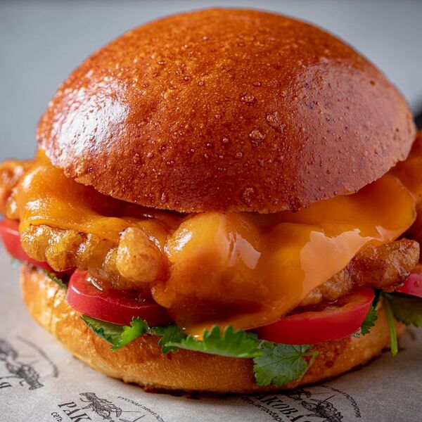 Бургер с креветками