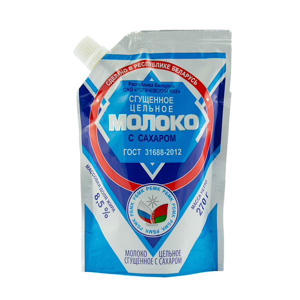 Молоко цельное сгущенное с сахаром Рогачевъ 8,5%