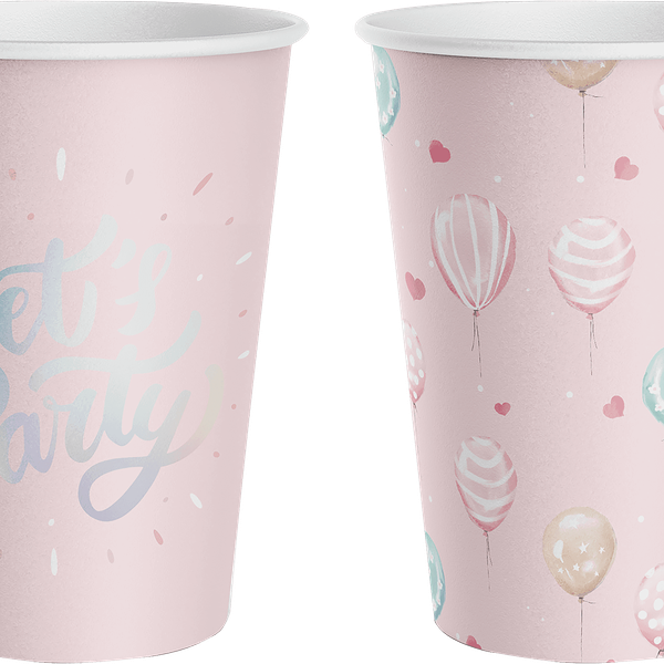 Стаканы одноразовые Girls 250мл бумажные, с тиснением Арт. СТКМ, 6шт