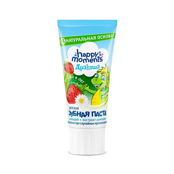 Зубная паста ДРАКОША детская гелевая клубника 60мл