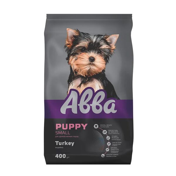 Premium Puppy Сухой корм Aвва для щенков мелких пород, индейка, 400 гр.
