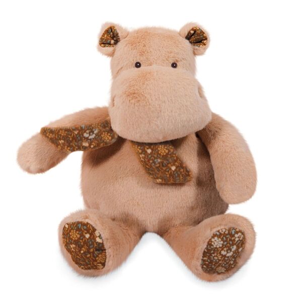 Игрушка мягкая Гиппопотам в шарфе бежевый, Histoire D'ours, 22 см, Франция