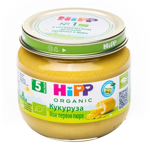 Мое первое пюре кукуруза с 5 месяцев ТМ Hipp (Хипп)