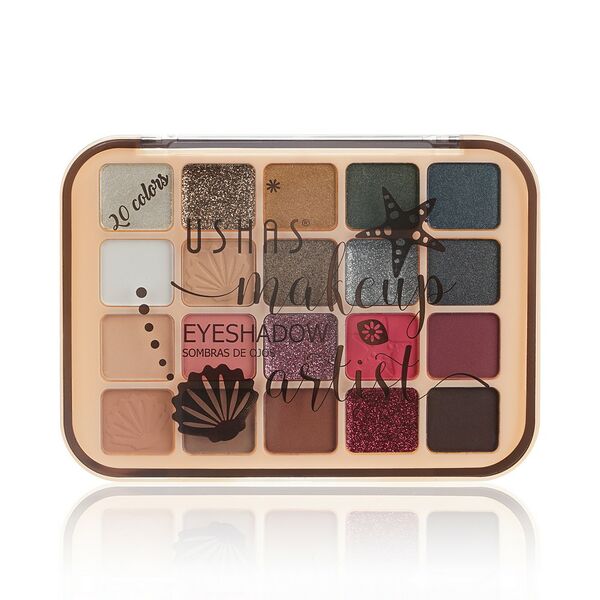 Палетка теней и глиттеров для век USHAS 