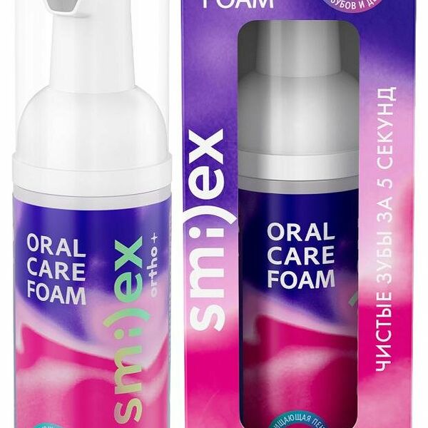  Пенка для полости рта Splat Smilex ortho+ очищающая 3 в 1 со вкусом мяты 50 мл
