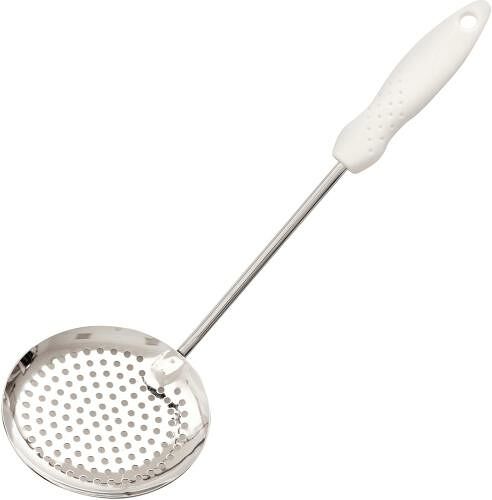 Шумовка Мультидом Трейдинг хром белая ручка сталь пластик