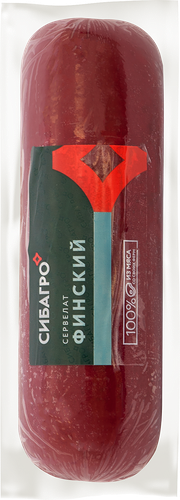 Колбаса копчено-вареная Сибагро Сервелат Финский