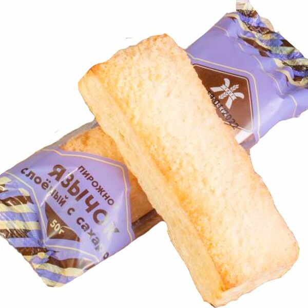 Язычок Жуковский хлеб Слоеный с сахаром 50г