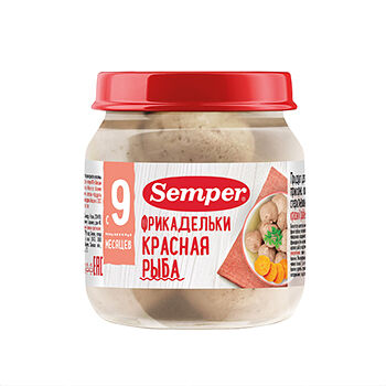 Фрикадельки рыбные SEMPER Красная рыба, с 9 месяцев, 100г