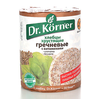 Хлебцы Dr.Korner Гречневые с витаминами без глютена 100 г