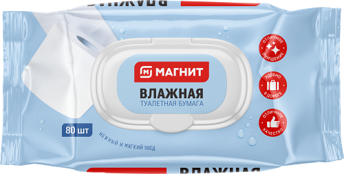 Туалетная бумага Магнит влажная 80 шт