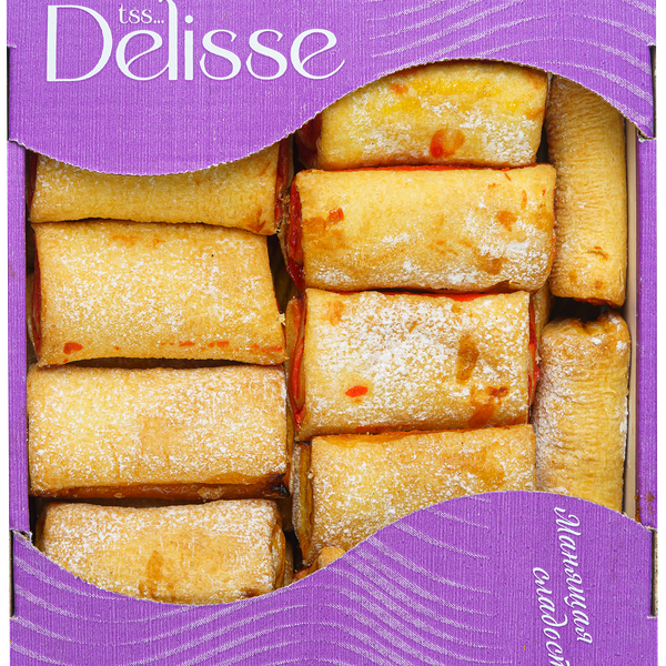 Изделия хлебобулочное слоеные DELISSE Ижорское с ароматом малины и абрикоса, 450г