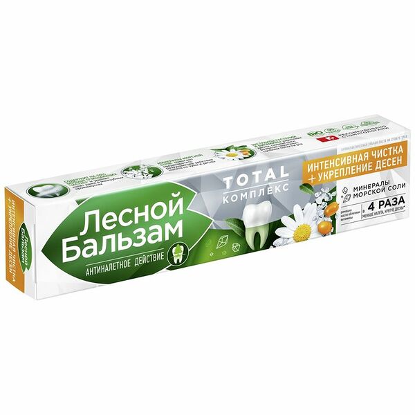 Зубная паста Лесной бальзам Тройной эффект ромашка и облепиха