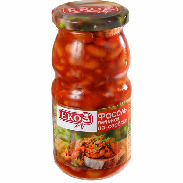 Фасоль Eko печёная по-сербски, 510г