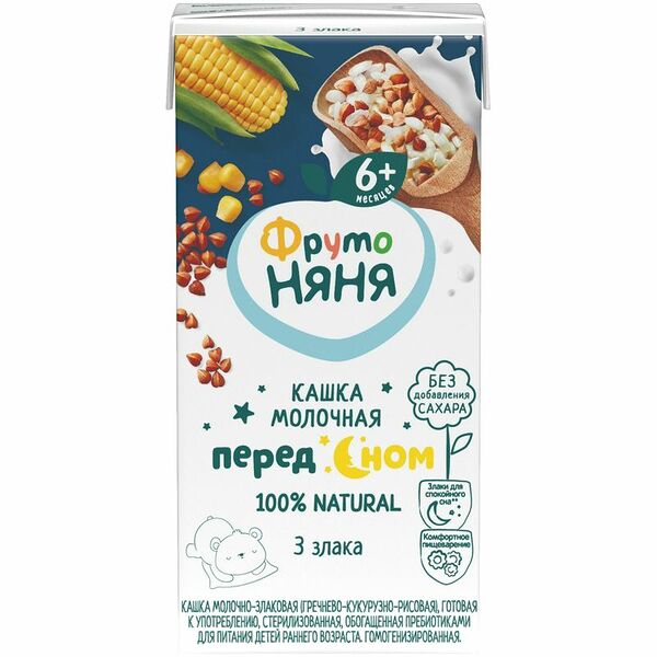 Каша ФрутоНяня молочно-злаковая с 6 месяцев, 200мл