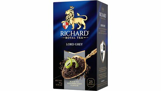 Чай черный Richard Lord Grey с ароматом бергамота и лимона в пакетиках, 25 шт., 50г