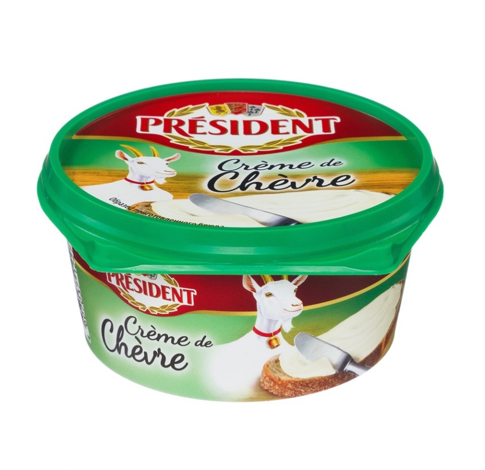 

Сыр плавленый President Creme de Chevre 50%, 125 г