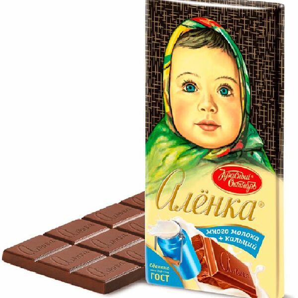 Шоколад молочный Красный октябрь Алёнка много молока, 90г