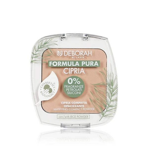 Матирующая пудра для лица Deborah Milano Formula Pura Cipria 01, 9 гр