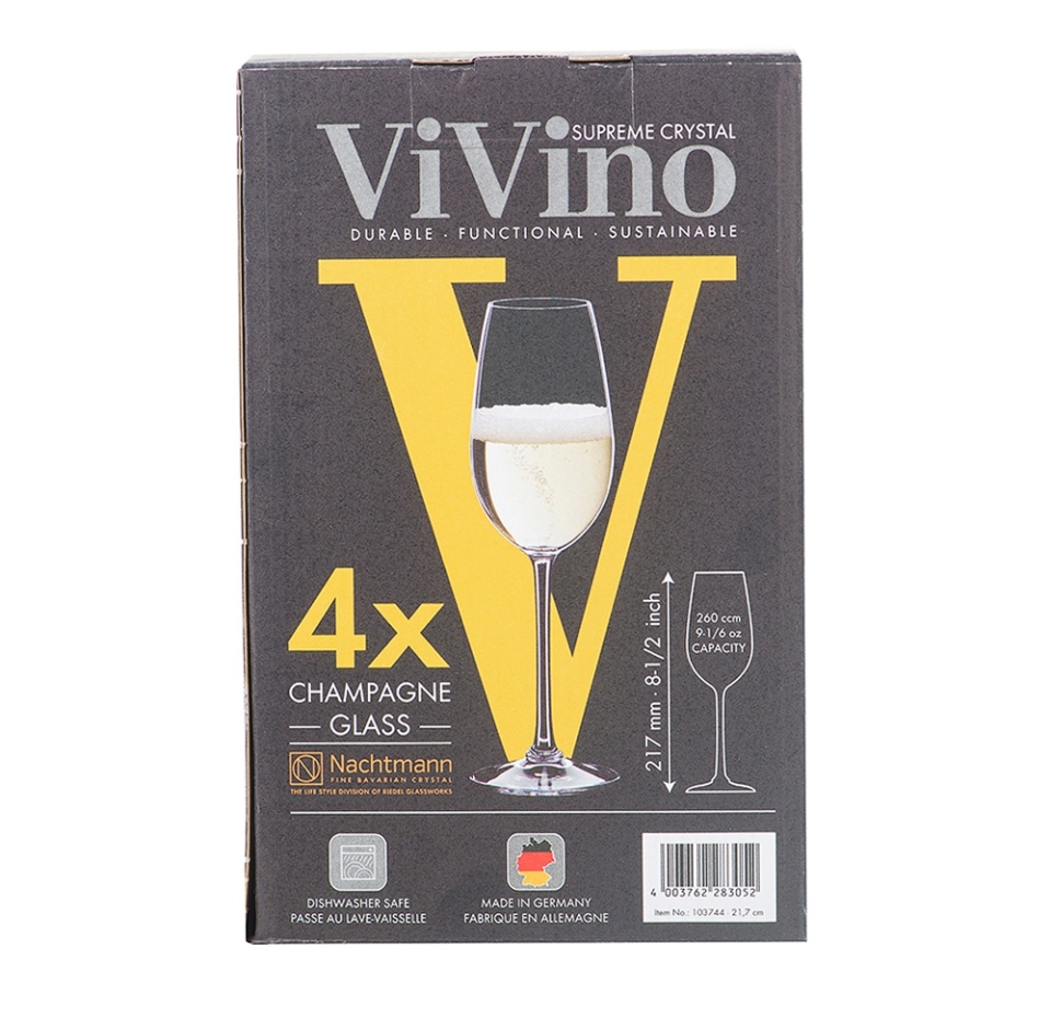 

Набор фужеров Vivino Nachtmann для шампанского 260 мл 4 шт. Германия