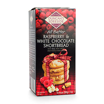 Печенье Duncan’s of Deeside с малиной и белым шоколадом