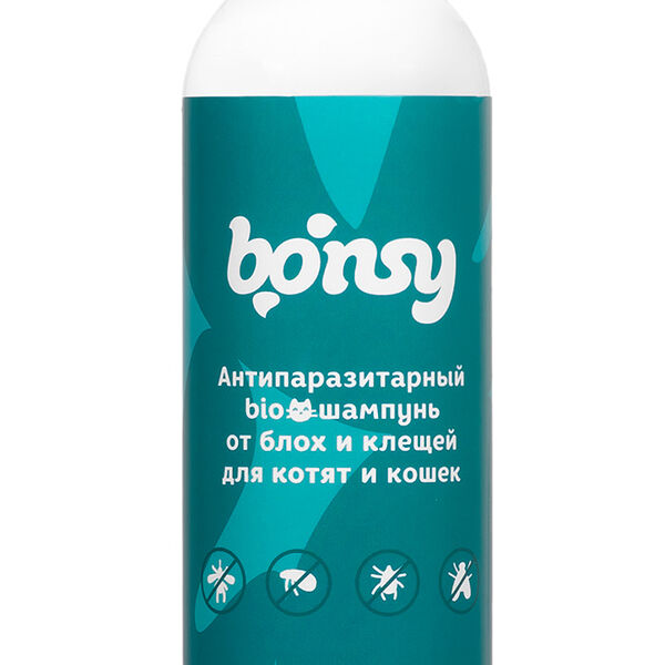 Антипаразитарный БИОшампунь для собак Bonsy от блох и клещей