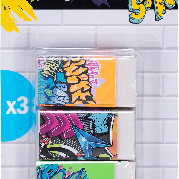 Набор ластиков Graffity белые КЛ 3 шт.