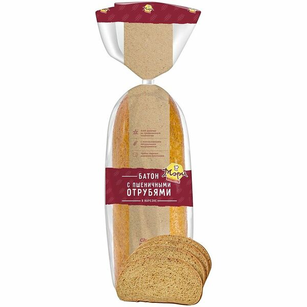 Батон Мэри с отрубями в нарезке