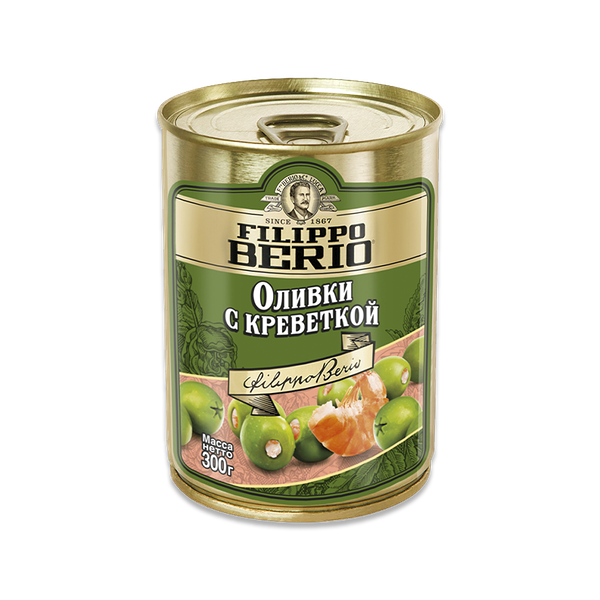 Оливки Filippo Berio с креветками 300 г