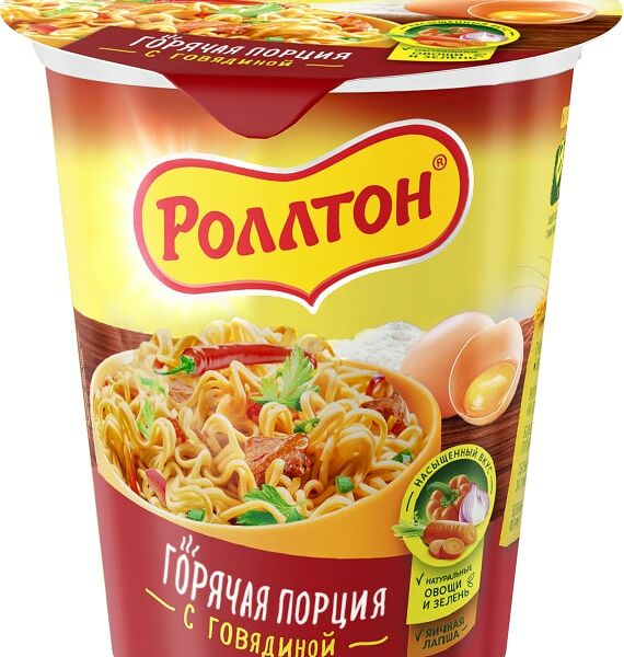 Лапша Роллтон с говядиной 70г