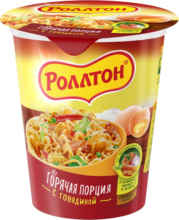 

Лапша Роллтон говядина Горячая порция 70 г